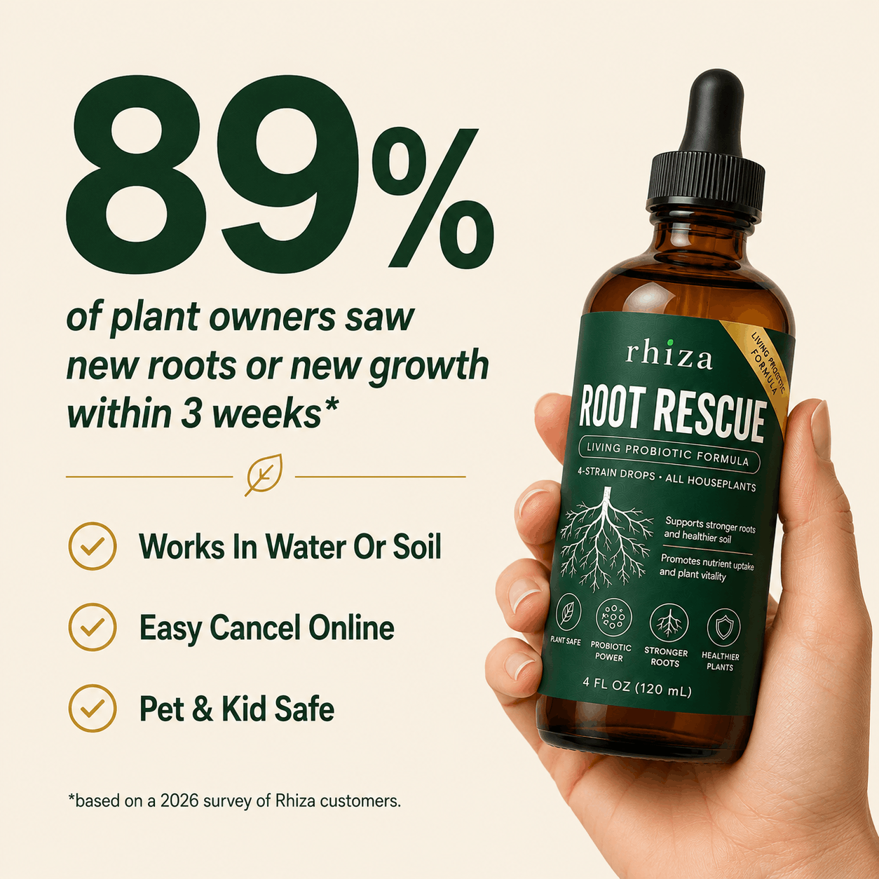 Root Rescue: Probiotic Root Rot Drops for Houseplants | Rhiza
