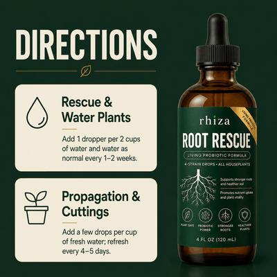 Root Rescue: Probiotic Root Rot Drops for Houseplants | Rhiza